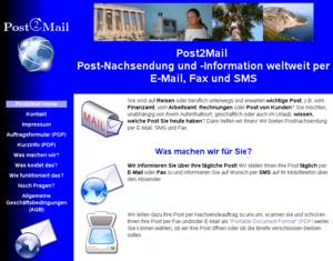 Webseite Post2Mail